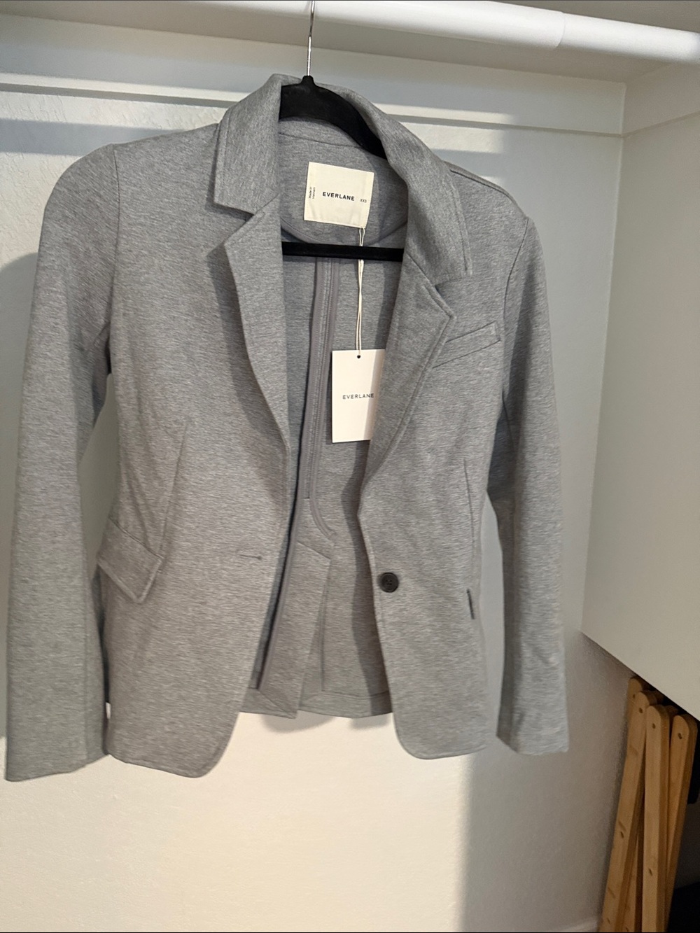 Everlane Light Gray Women's Knit Blazer